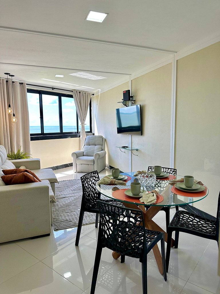 (308) Vista mar com requinte na praia da Litorânea