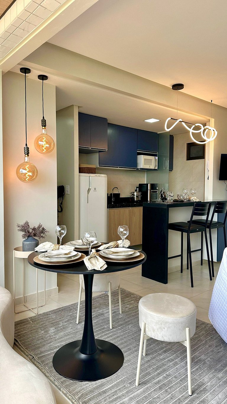 (1305) Studio moderno e aconchegante no Calhau