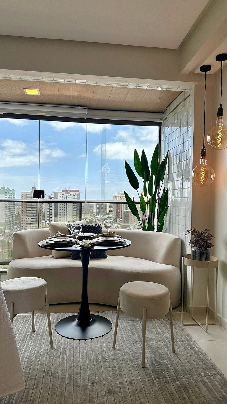 (1305) Studio moderno e aconchegante no Calhau