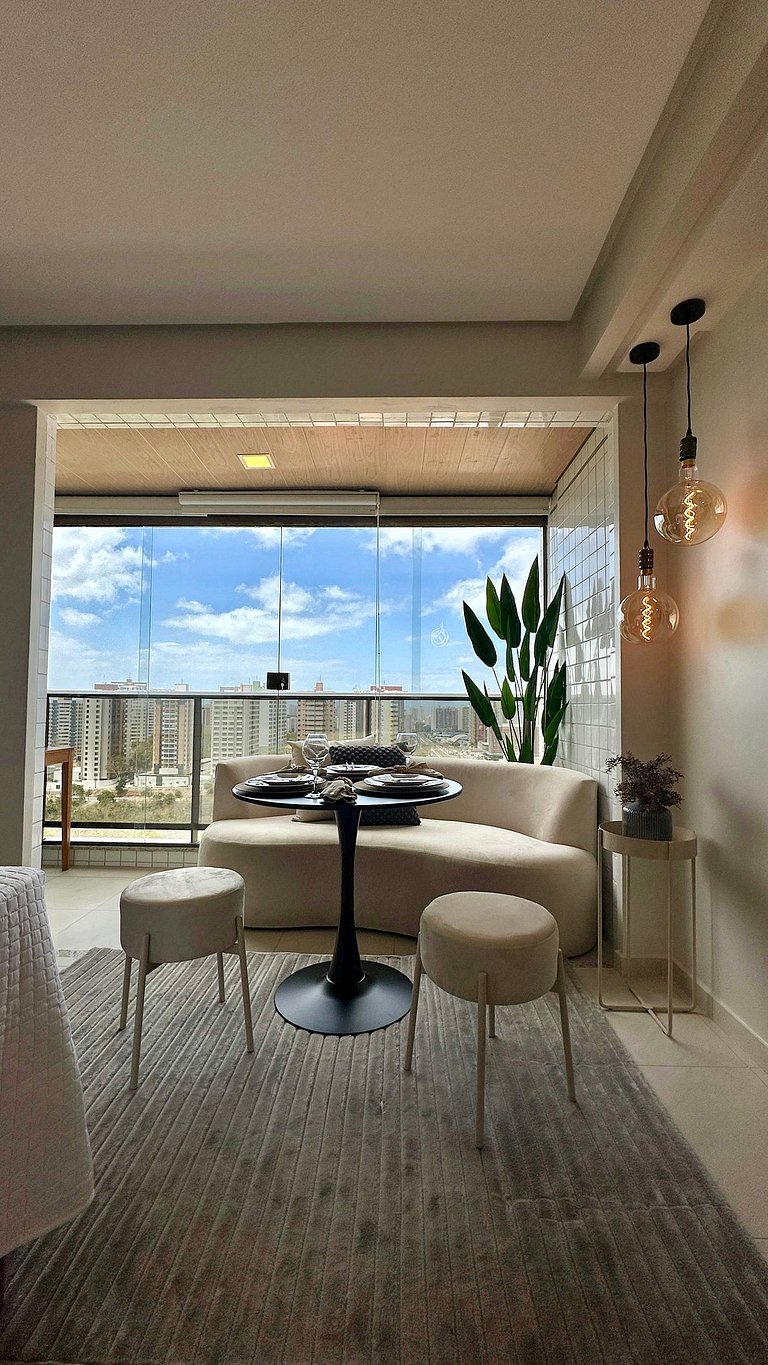 (1305) Studio moderno e aconchegante no Calhau
