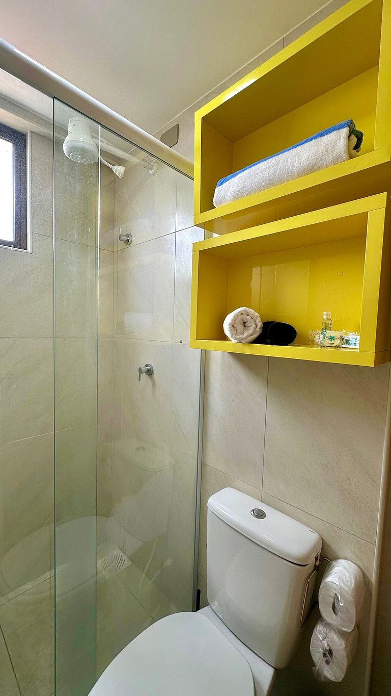 (1305) Studio moderno e aconchegante no Calhau