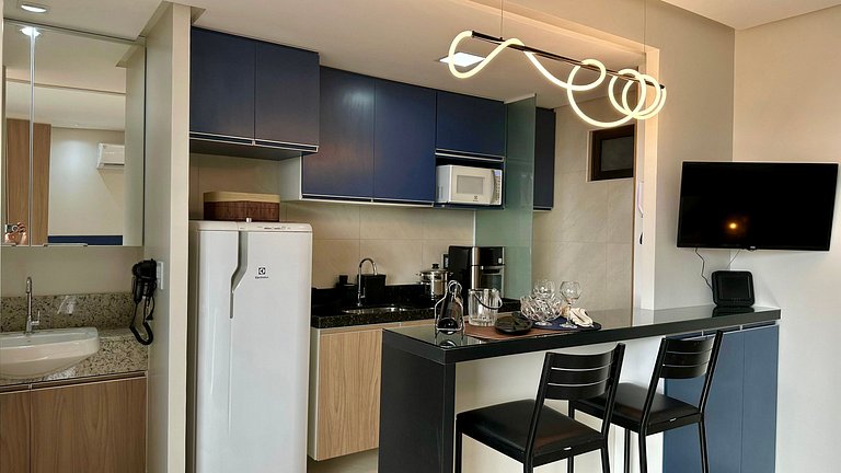 (1305) Studio moderno e aconchegante no Calhau