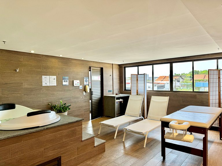 (1305) Studio moderno e aconchegante no Calhau