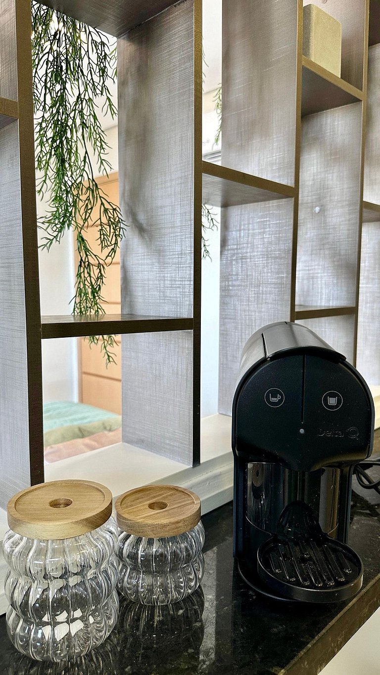 (1406) Studio Elegante com Vista Mar