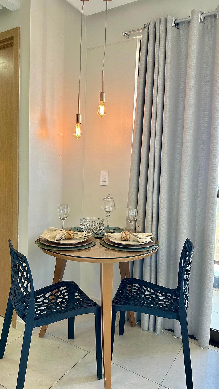 (1406) Studio Elegante com Vista Mar