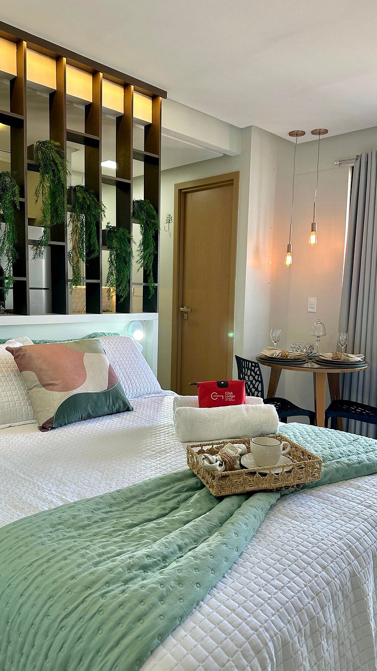 (1406) Studio Elegante com Vista Mar