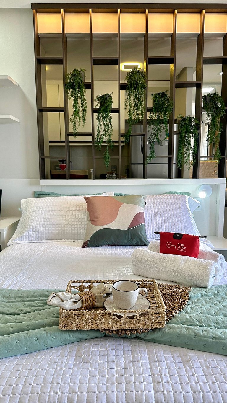 (1406) Studio Elegante com Vista Mar