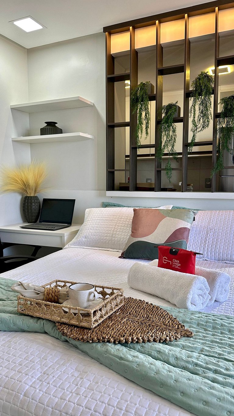 (1406) Studio Elegante com Vista Mar