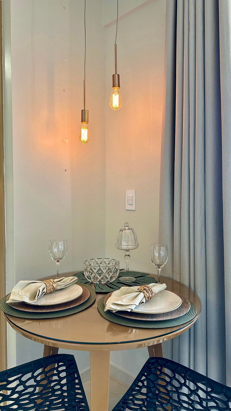 (1406) Studio Elegante com Vista Mar