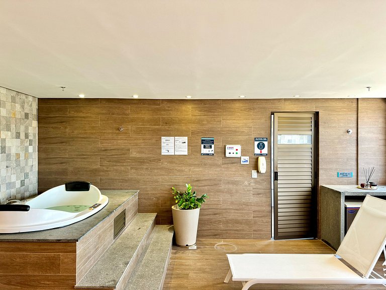 (1406) Studio Elegante com Vista Mar