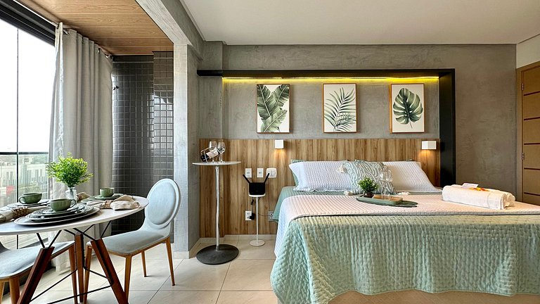 (106) Studio Inesquecível em espaço Moderno